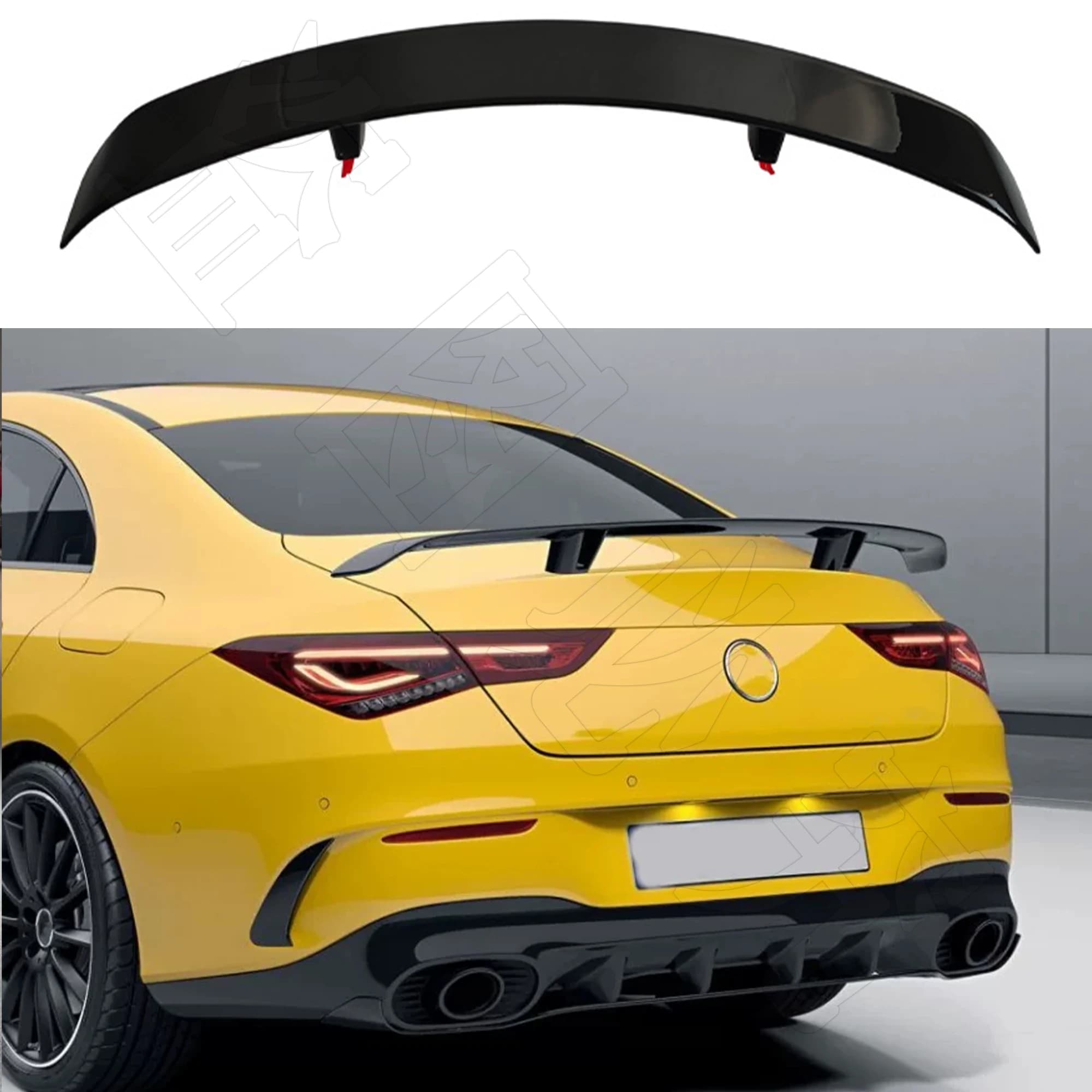 For Mercedes Benz CLA W118 C118 CLA45 CLA200-CLA260 2020-2025 Rear spoiler GT style trunk lid decorative cover spoiler