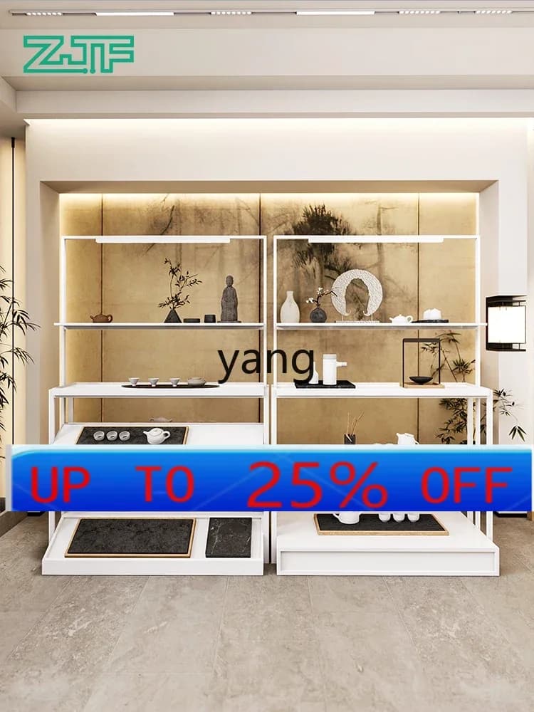 Lhh Tea Shop Creative Center Display Rack Tea Set Multi-layer Display Simple Shelf