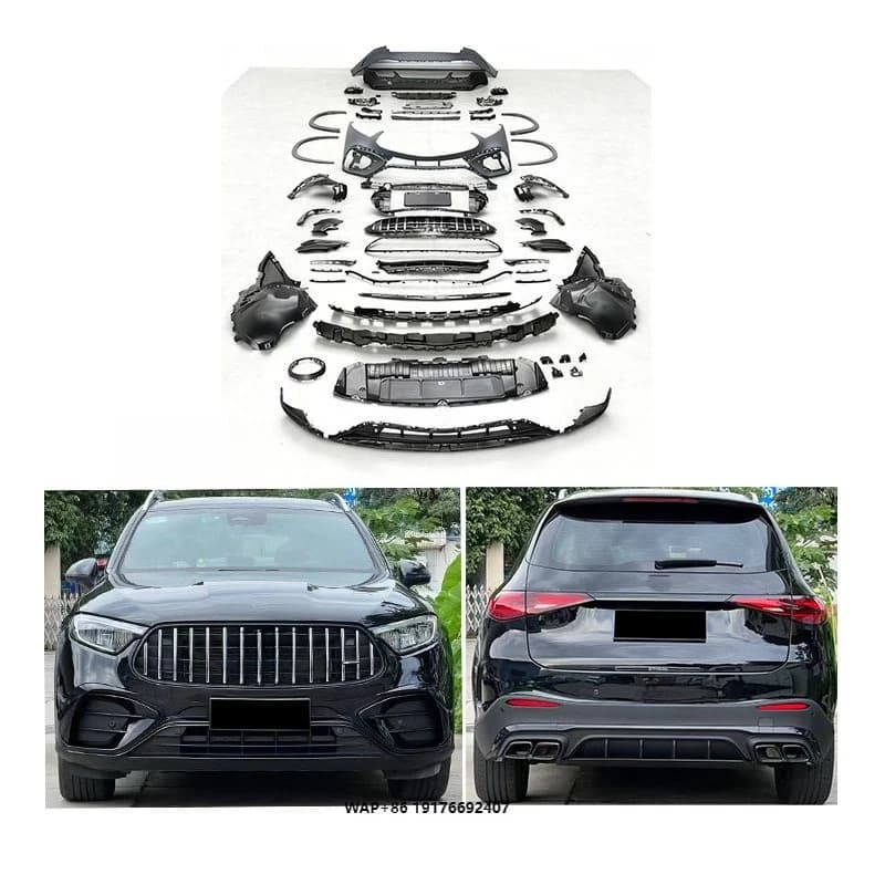 ForMercedes Benz 2023+X254 GLC Class GLC 200 260 300 to GLC63 forAMG Car Bumper Rear Diffuser Car Grille