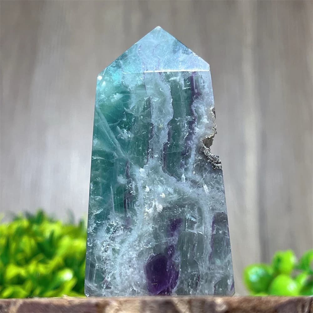 Fluorite Tower Point Wand Specimen Crystal Natural Minerals Ornaments Witchcraft Geode Energy Home Decoration Reiki Healing