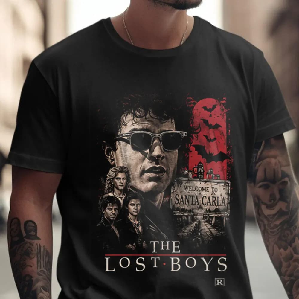 The Lost Boys Retro Vampire Horror Movie T-Shirt Vintage 80s Gothic Graphic Tee 0521 Streetwear Unisex Tee Short Sleeve Tops