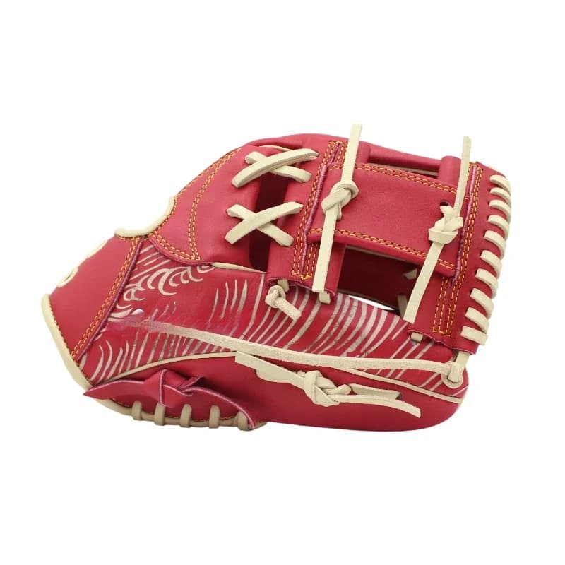 National style hard cowhide baseball gloves adult youth defensive softball printed team