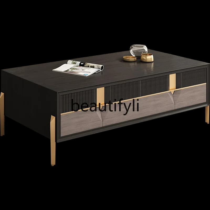 Italian light luxury TV cabinet coffee table combination living room home decoration floor cabinet, locker model room cabinetH