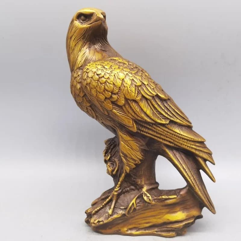 American Eagle Sculpture Copper Alloys Statue Modern Home Decor Office Tabletop Ornament Art Craft Home Room Decoration