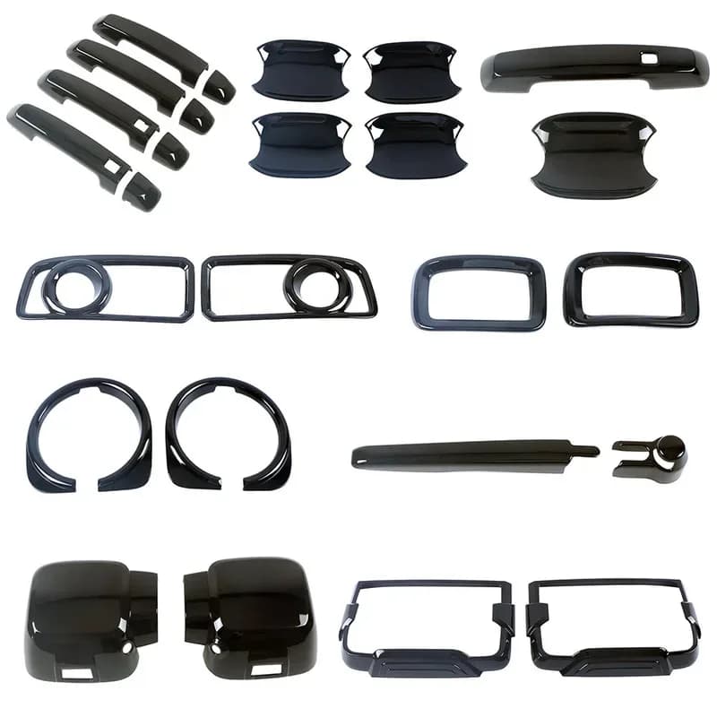 For GWM Tank 300 2021-2024Accessories Black Door Handle Rearview Mirror Glass Wiper Foglight Headlight Taillight Cover Trim