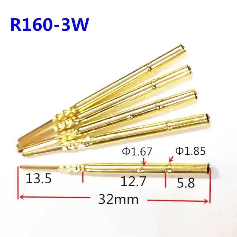 100PCS/pack Probe Sleeve R160-3W Needle Tube Outer Diameter 1.36mm Snap Ring Height 5.8mm PCB Special Test Needle
