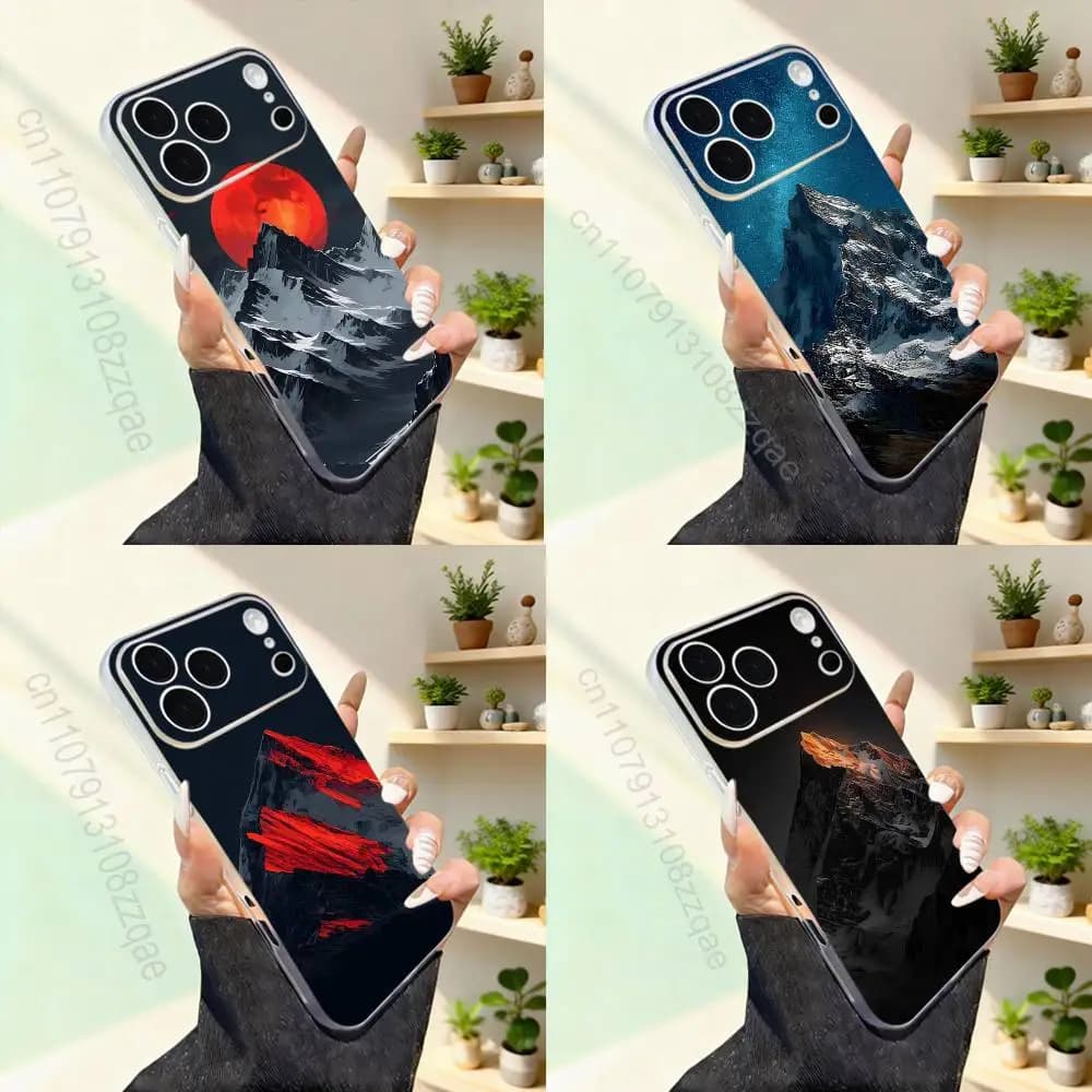 Snow Mountain Scenery Design Phone Case For iPhone 17,16,15,14,13,12,11,Pro,Max,Plus,Mini,SE4,E For Magsafe Wireless