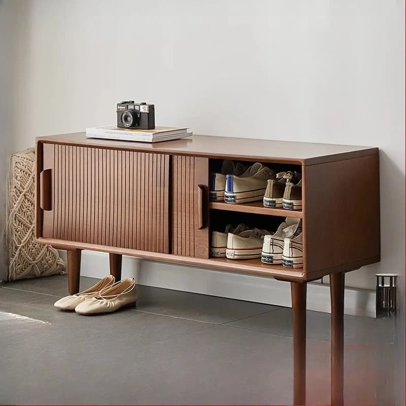 Designer Luxury Ottomans Storage Living Room Entryway Space Saving Modern Foot Stool Wood Shoe Muebles Lounge Suite Furniture