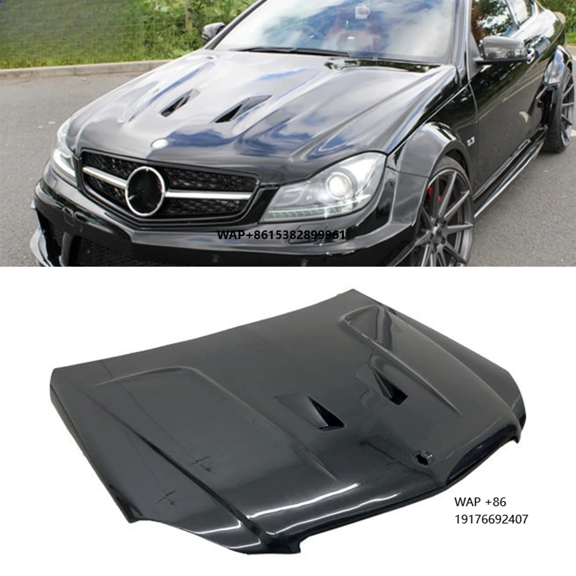 Premium Material Carbon Fiber W204 Front Hood Cover For Mercedesbenz C-class C200 C250 W204 4 Doors