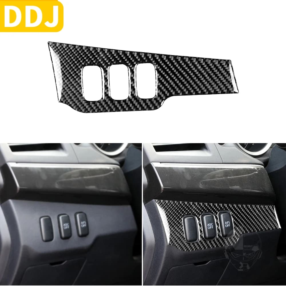 For Mitsubishi Lancer 2008-2015 Carbon Fiber Dim Light control Sticker Headlight Switch Cover Trim Car Accessories