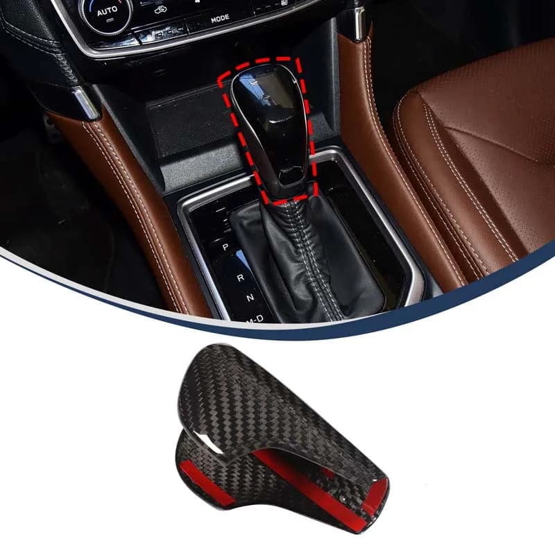 For Subaru Forester 2013-2018 Real Carbon Fiber Car Center Control Gear Cover Head Back Cover Interior Protection Accessories