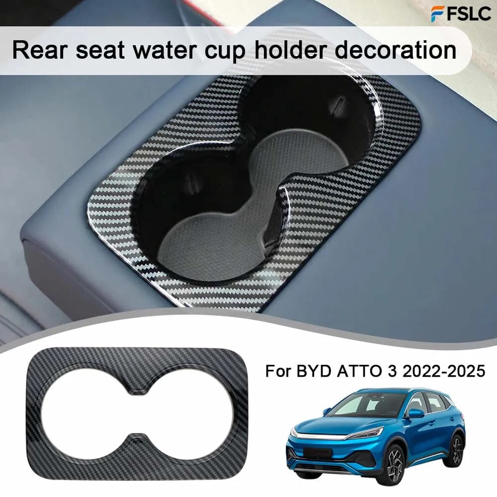 Cars Accessories Rear seat water cup holder decoration For BYD ATTO 3 2022-2025 Car Decoration Upgrade Modify A Car