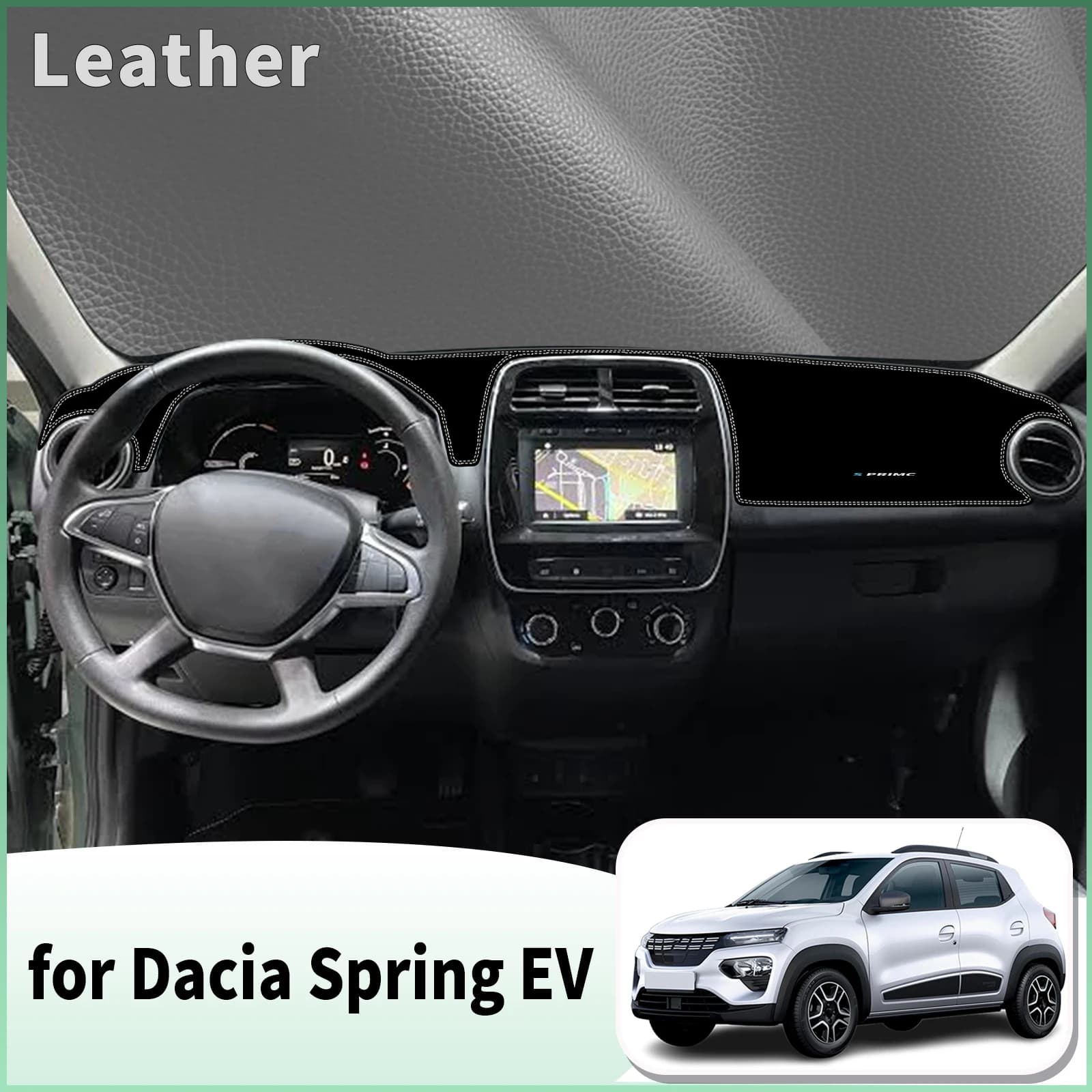 for Dacia Spring 2016-2023 Electric Dash Mat Dashboard Cover Dashmat Universal Anti-Reflection Heat Insulation Sun Protection