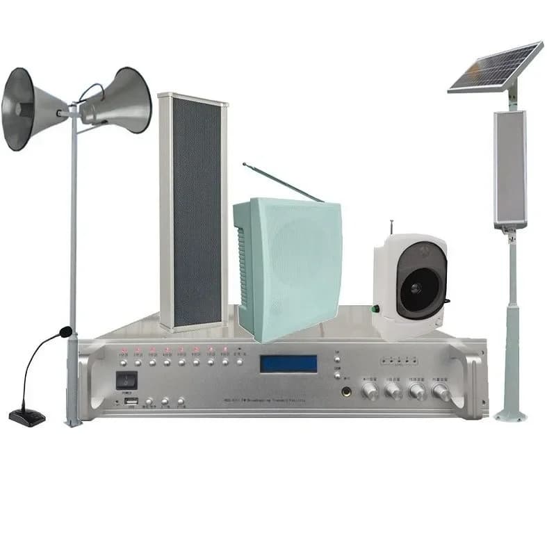 2 kilometers of wireless FM radio, 5 in one, outdoor loudspeakers