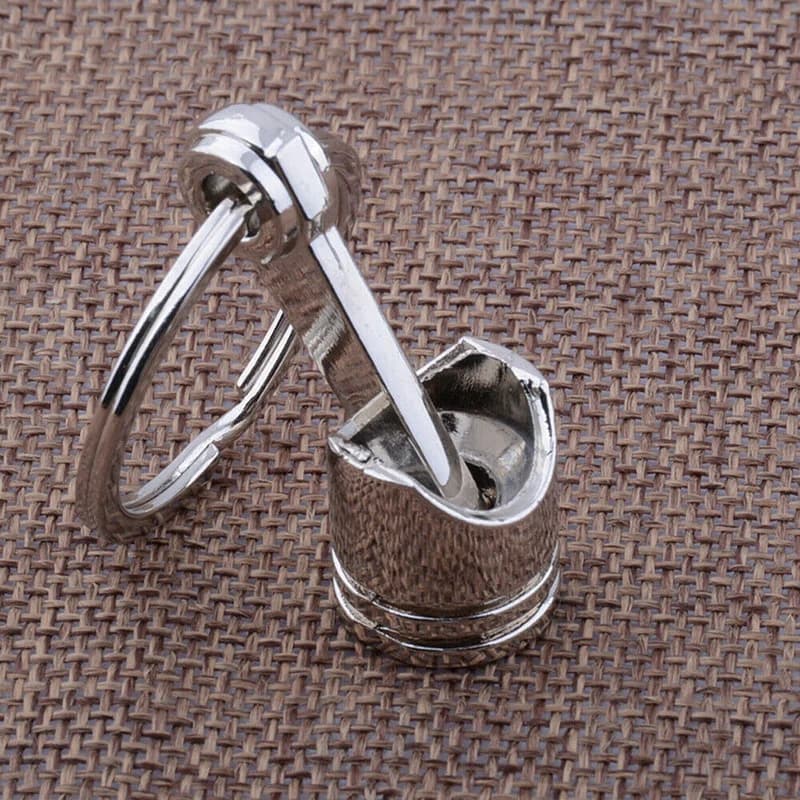 Car Engine Piston Style Keychain Key Ring Creative Metal Piston Model Keyring Keyfob Key Pendant KeyChain Decor Car Accessories