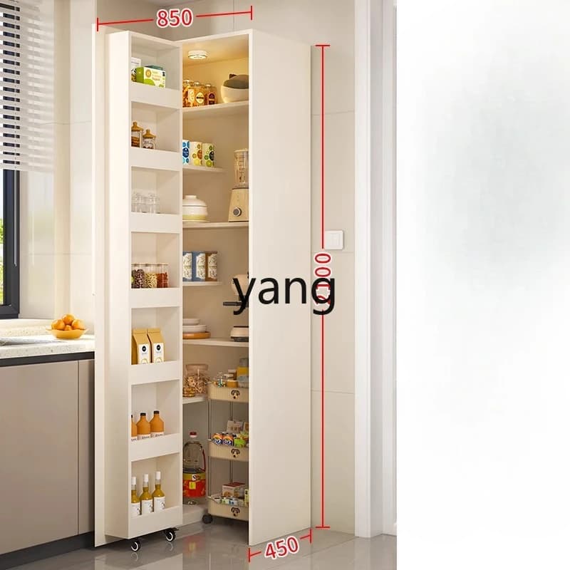 LHH  cream style dining side cabinet integrated corner crack storage snack cabinet against the wall