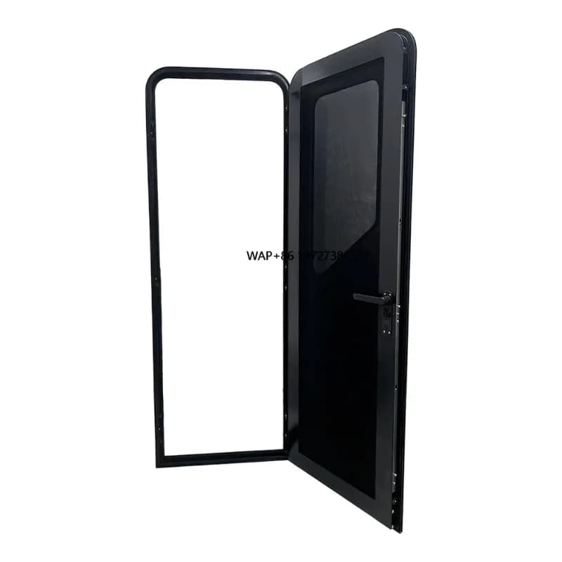 Popular Aluminum Alloy Camper Trailer Door for RV Self Drive Travel Black/White Color 1750x622mm