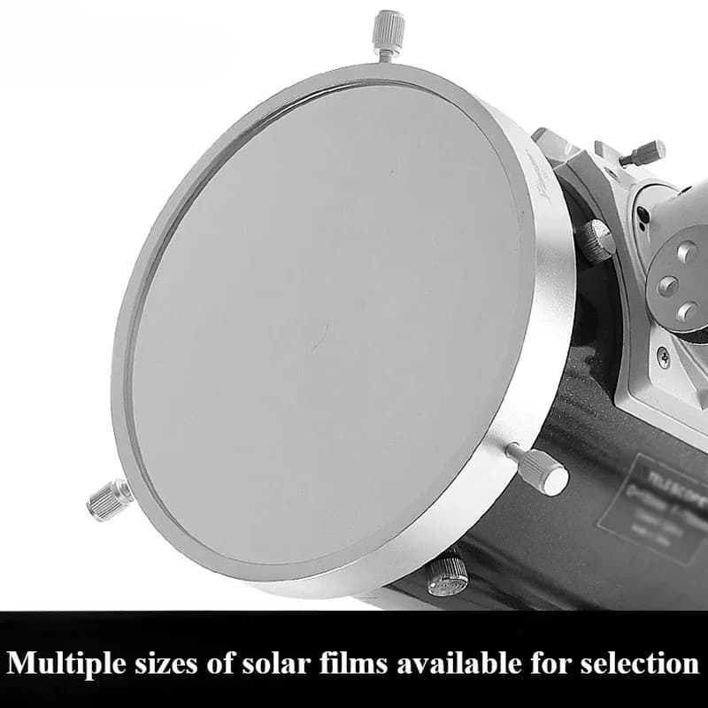 80-250mm Astronomical Telescope Solar Filter Sun Film with Metal Pressing Ring for Solar Eclipse Sunspot Observation Photography