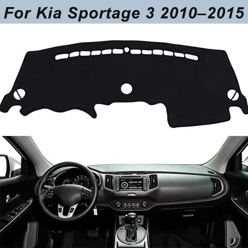 Dashboard Cover Dash Mat For Kia Sportage 3 2010-2015 Anti-Glare Non-Slip Sun Shade Interior Protector