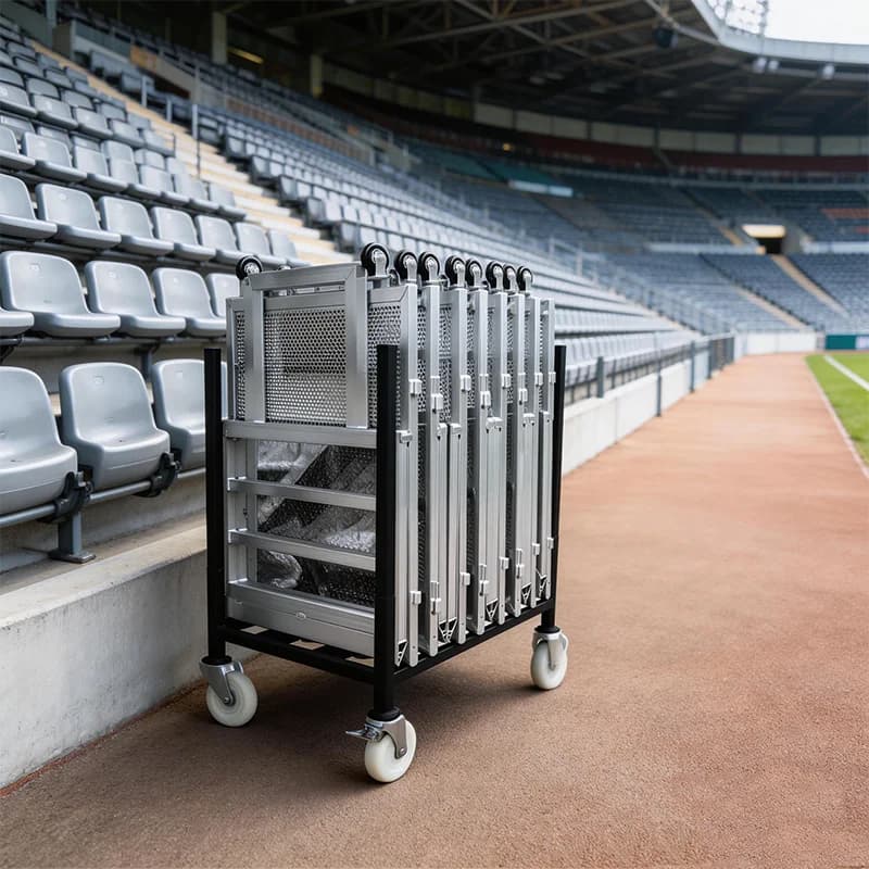 【Wholesale Price】CE ISO Powder Coated Steel Or Aluminum Alloy 3 Level Stackable Stillage Event Barriers Warehouse Crowd Control