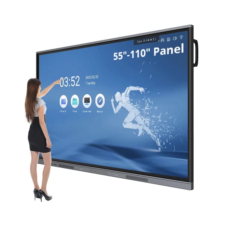 4K Android OPS 65 Inch Interactive Display Smart Board 75 Inch Touch Screen Monitor Interactive Whiteboard