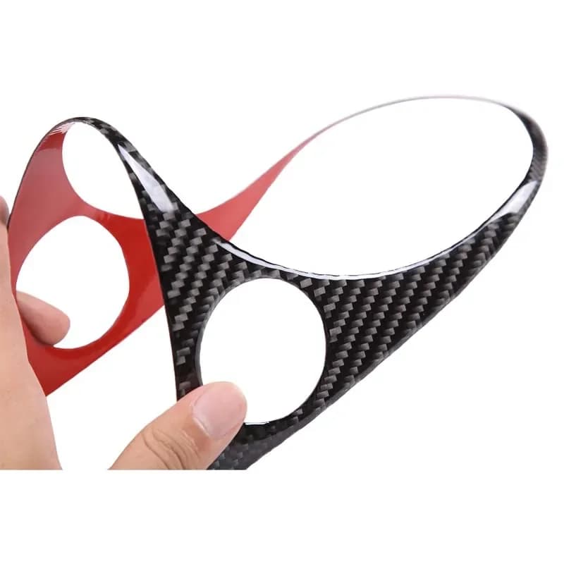 For 2017-2022 FIAT Abarth 500 500C 595 595C 695 695C Soft Carbon Fiber Car Central Control Gear Panel Sticker Car Accessories