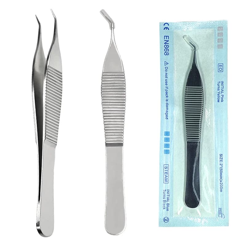 Stainless Steel FUE Hair Transplant Tweezer Elbow Implant Forceps Hair Implanting Clamp Tool