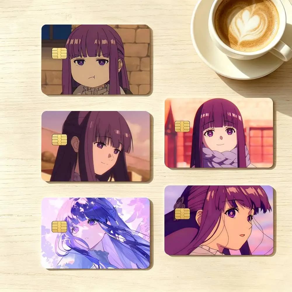 Frieren Beyond Journeys End Fern Credit Card HD Stickers Small Chip Waterproof Sticker Game Card Decal Gift