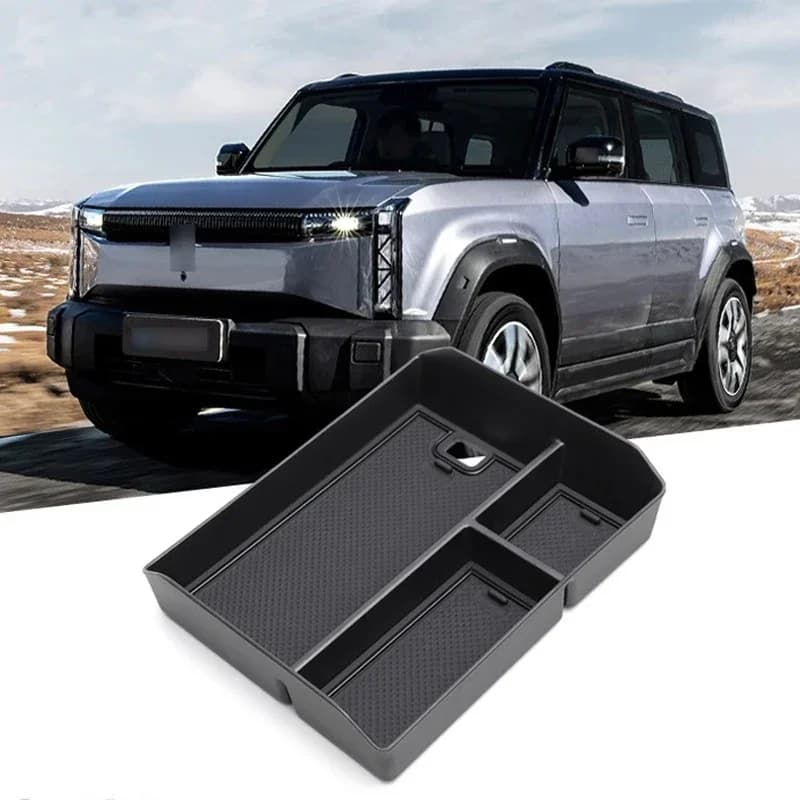For 2024 Chery ICAR03 Armrest Storage Box Central Control Bottom Storage Box Interior Decoration Box Car Stowing Tidying Tray