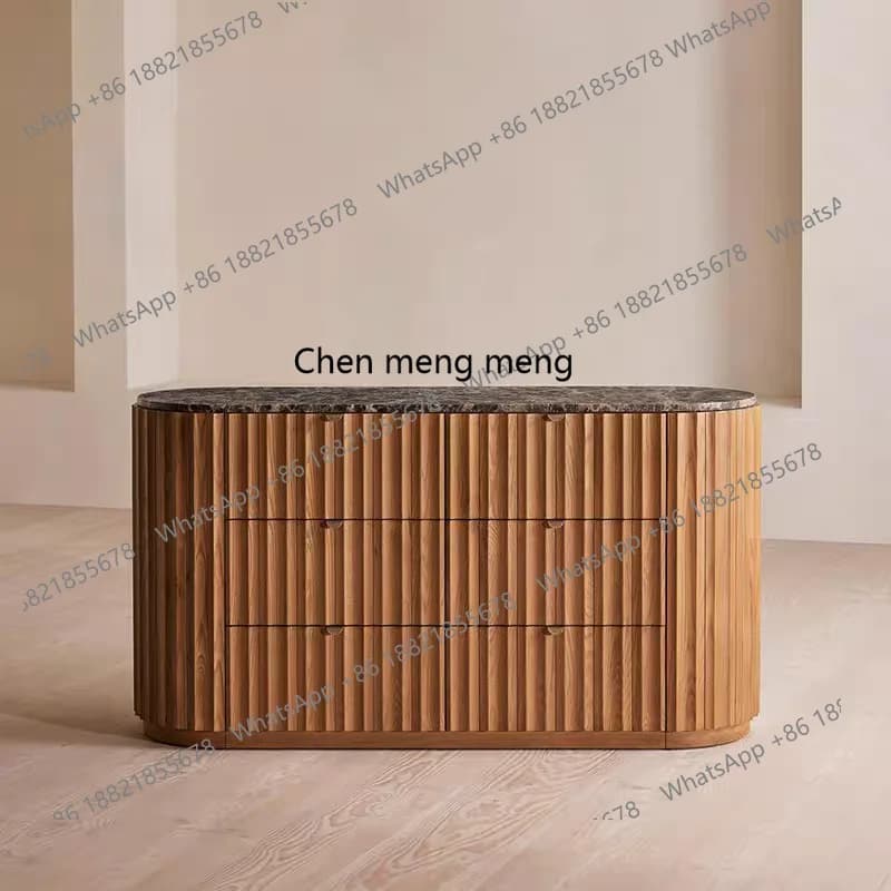 Oak Dining Side Tea Storage Wall Chest of Drawers Multifunctional and Simple Entrance Cabinet