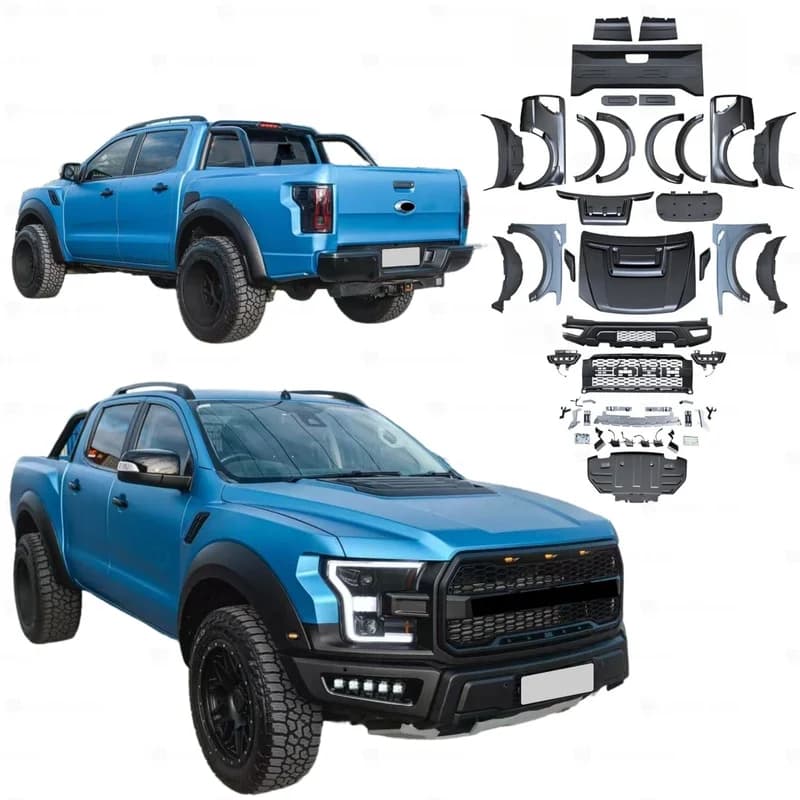 High Quality Facelift Conversion Body Kit Fit for T6 T7 T8 2012‑2020 Upgrade To Raptor Style Bumper Exterior Tuning Accessories