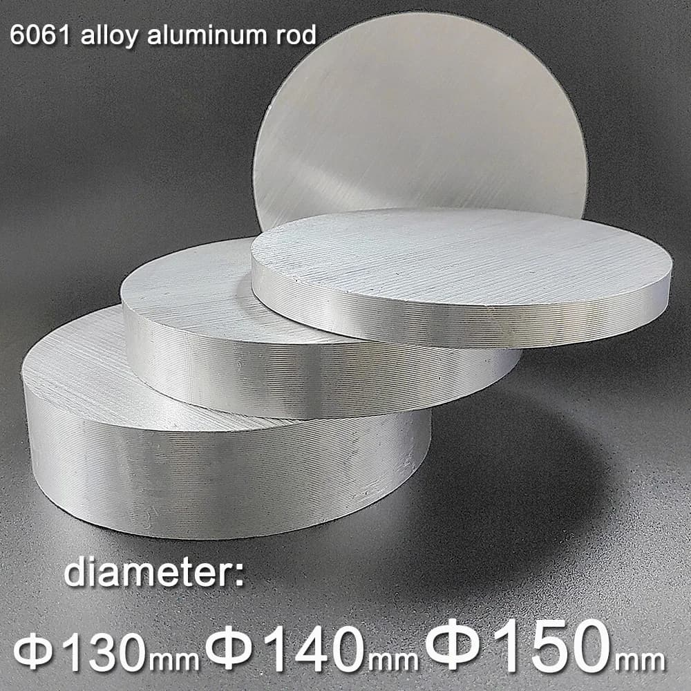 6061 Aluminum Alloy Solid Round Rod High-Quality Diameter Φ 130 140 150mm Thickness 10 20 30mm for Engineering Applications