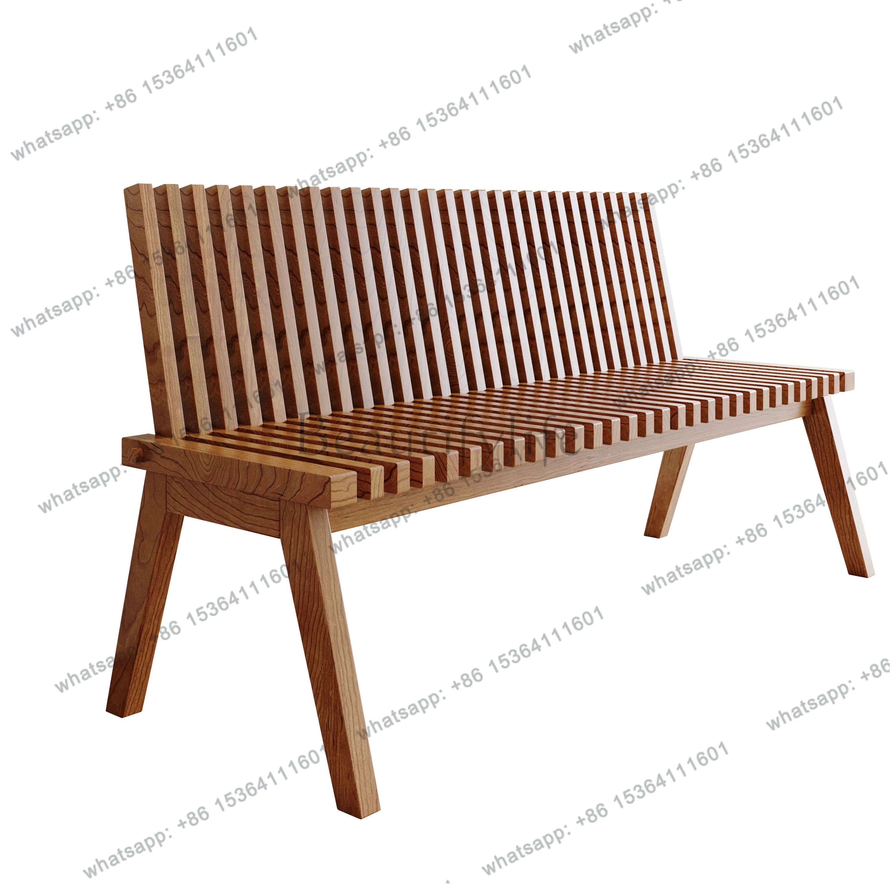 Creative solid wood folding bench medieval piano solid wood leisure bench with backrest