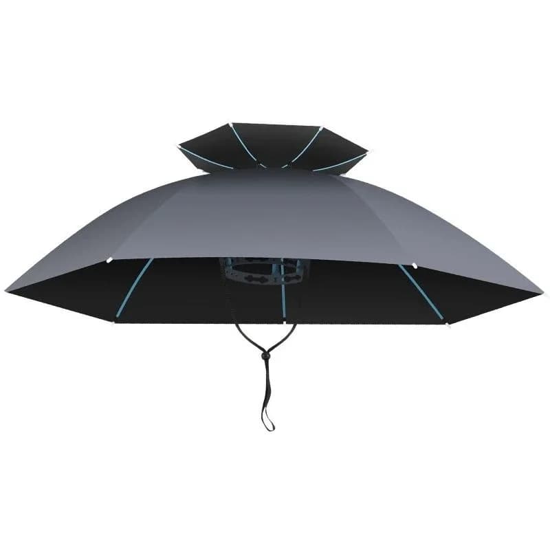 Double bone head wearing umbrella hat umbrella sun protection ultraviolet hat large double layer light