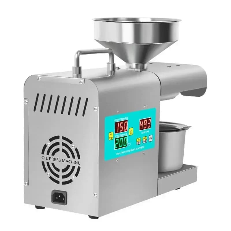 304 stainless steel household oil press, fully automatic small and medium commercial frying machine