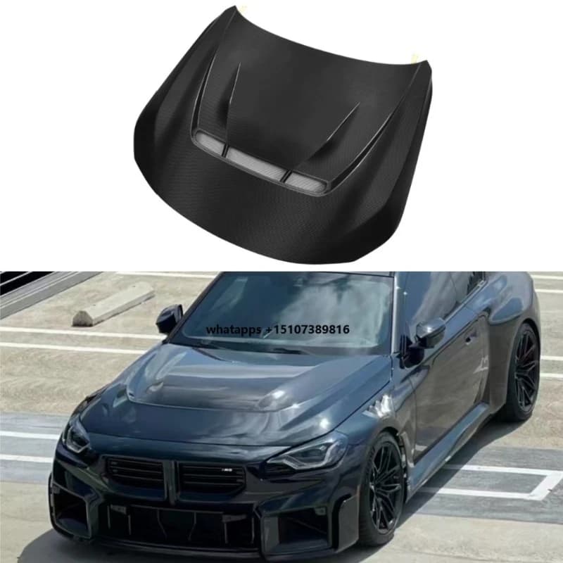 Dry Carbon Fiber G87 Car Bonnet Hood for  2 Series G42/M2 G87 2023+ G87 M2 Hood Front Hood