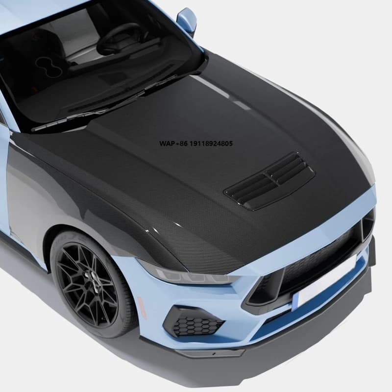 Gt Style Carbon Fiber Front Engine Hood for  Mustang S650 Gt Dark Horse New Icooh Racing Engone Hood