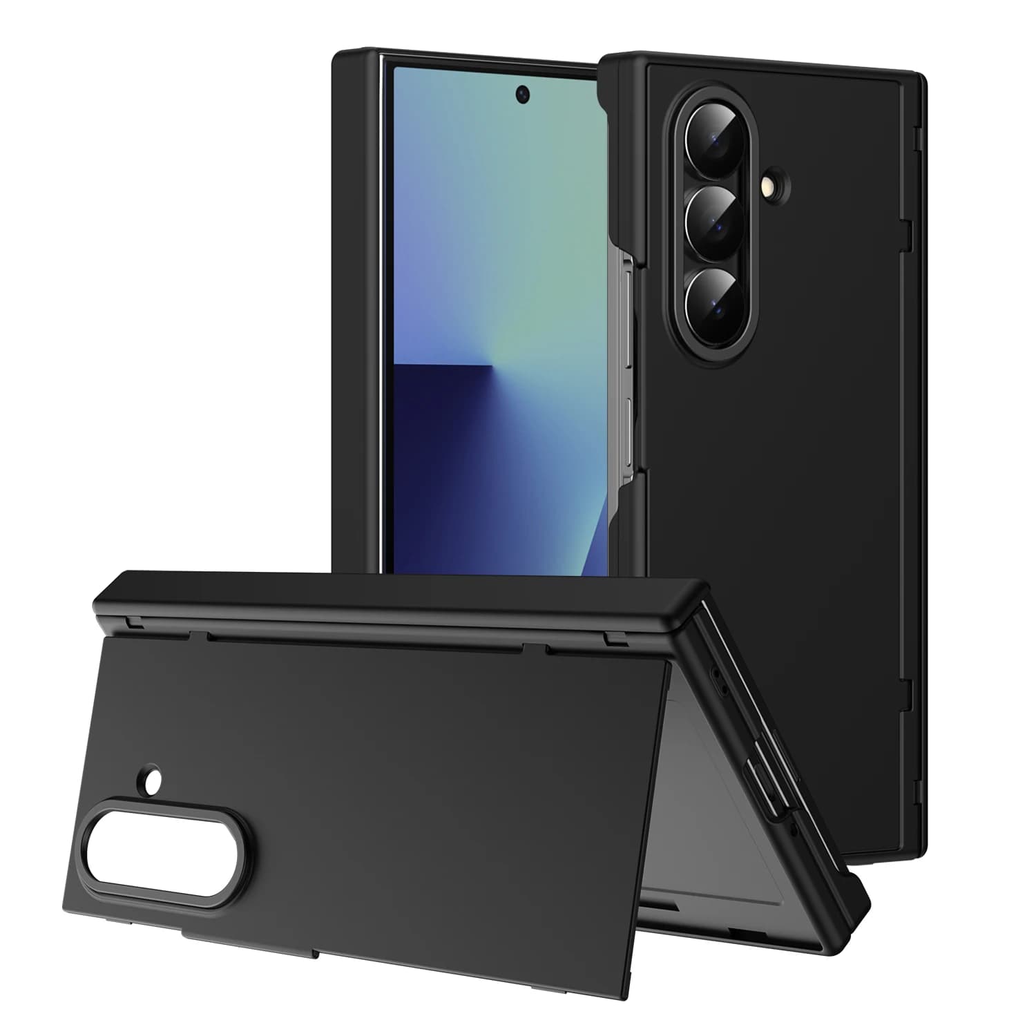 Ingenious Slot Design Instant-change Bracket Structure Phone Case for Samsung Z TriFold Anti-fingerprint Shockproof Back Cover