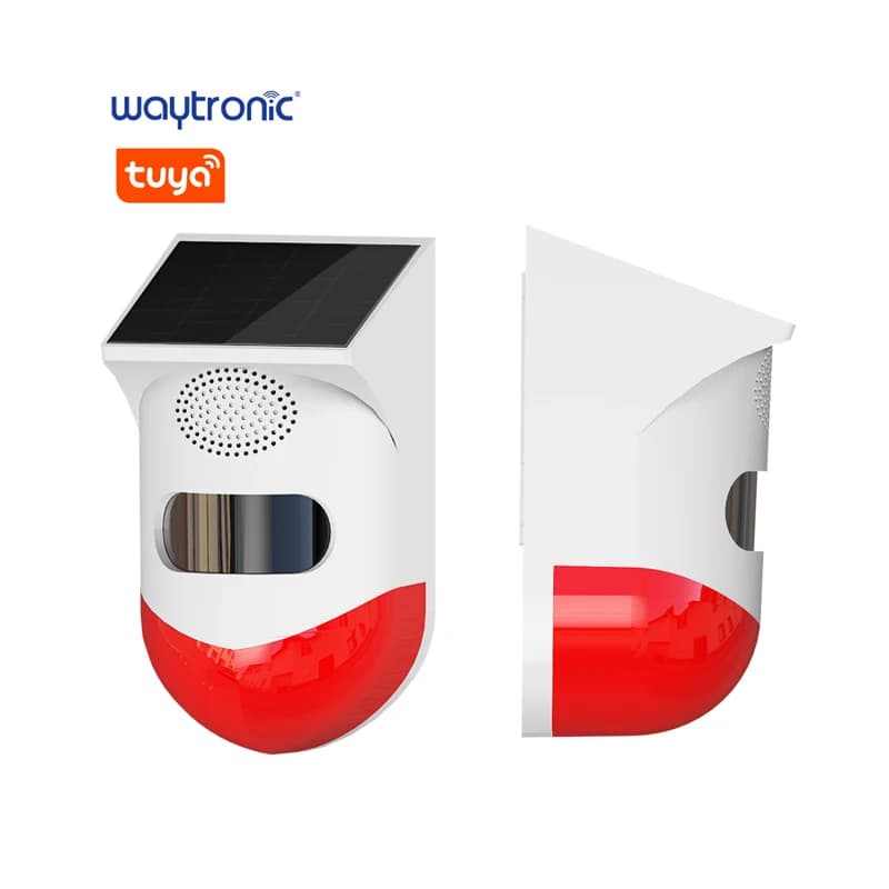 120db Sound Security Siren Light Alarms Outdoor Waterproof Solar Motion Sensor Warning Motion Detection Alarm Speaker