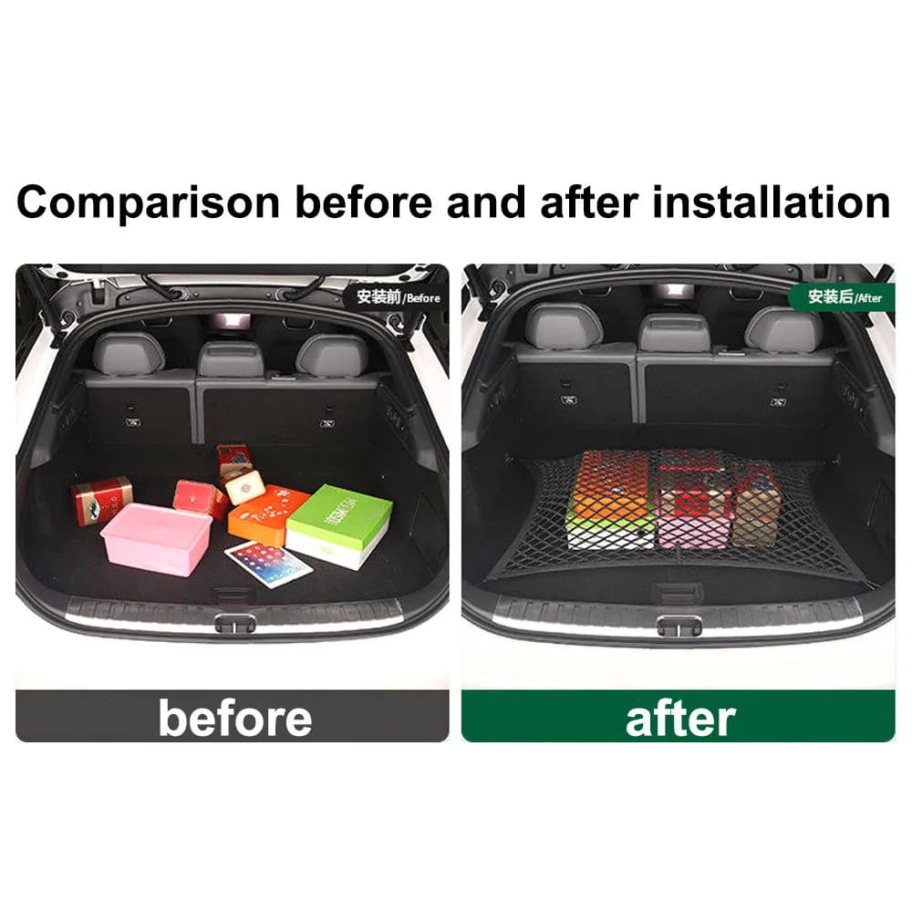 High Elasticity Trunk Mesh Bag Interior Modification Accessories Fit For ZEEKR 8X Nylon Material Fixed Net Neat Storage