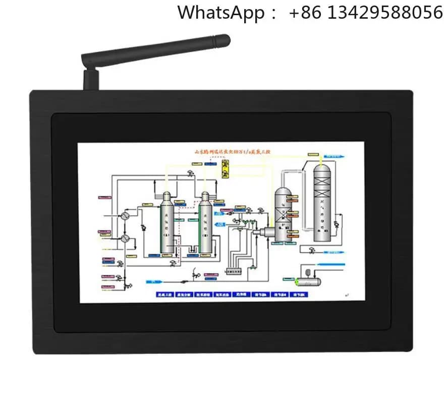 Rugged Monoblock PC 10" 10.1" Inch PCAP Touch Screen Industrial Monitor Computer All-In-One Faneless PC with 3mm Bezel for HMI
