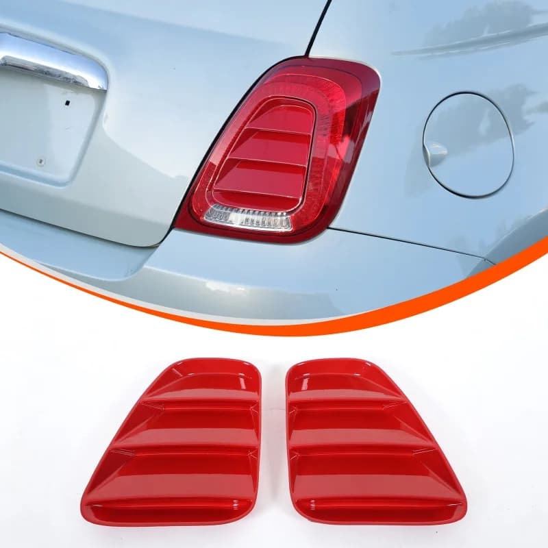 ABS Rear Tail Light Trim Panel Sticker for 2016+ Fiat 500  Automotive Tail Light Protective Cover Car  Accessories