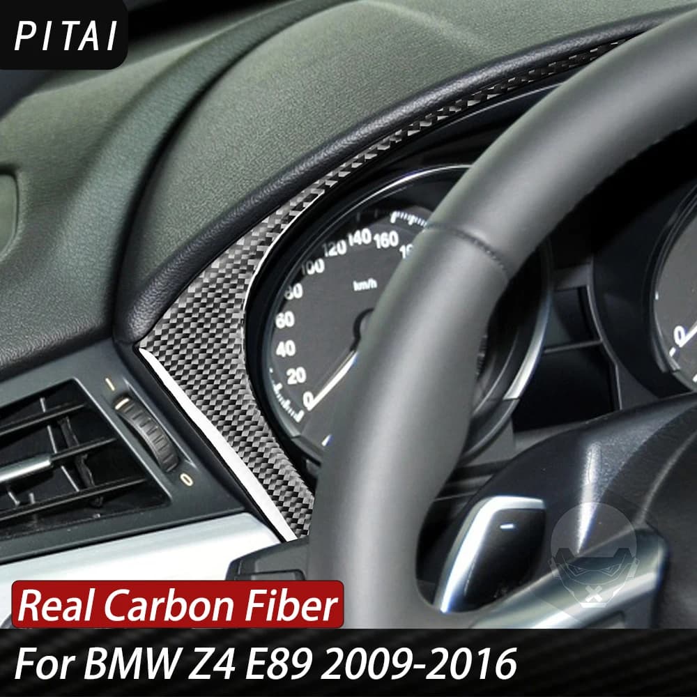 For BMW Z4 E89 2009-2016 Carbon Fiber Speedometer Surround Panel Outer Frame Cover Trim Sticker Car Interior Accessories