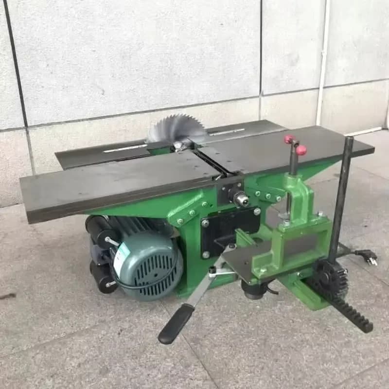 CE Certification Mb120 Industrial-Grade Multifunctional Three-in-one Woodworking Bench Planer with Motor 220V 1.3KW 120mm