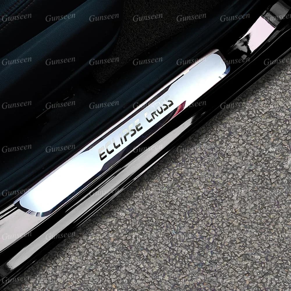 Car For Mitsubishi Eclipse Cross Stainless Steel Door Sill Protector Scuff Plate Auto Guards Stickers Trim Accessories 2023 2024