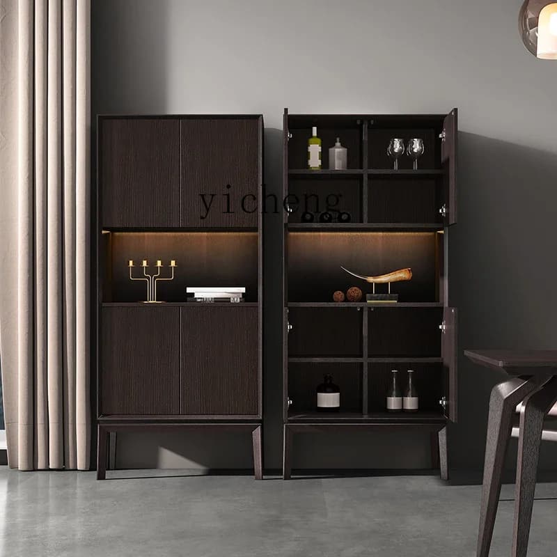 Very Simple Light Luxury Living Room Storage Side Cabinet Modern Decorative Wine CabinetD25
