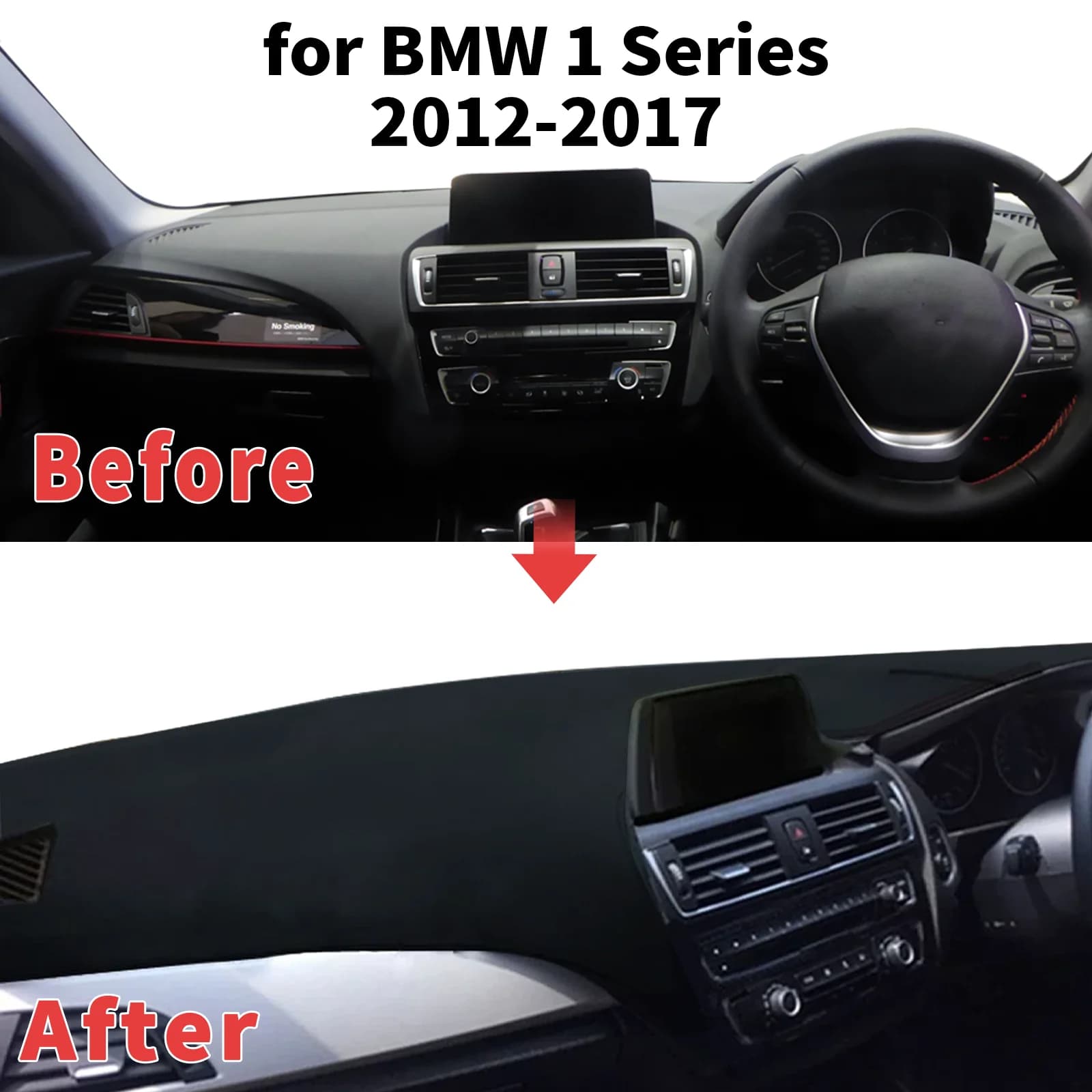 for BMW 1 Series F20 2012-2017 Dashboard Cover Sun Shade Protector Dashmat Anti-Glare UV Block Carpet Mat Automotive Dash Mat