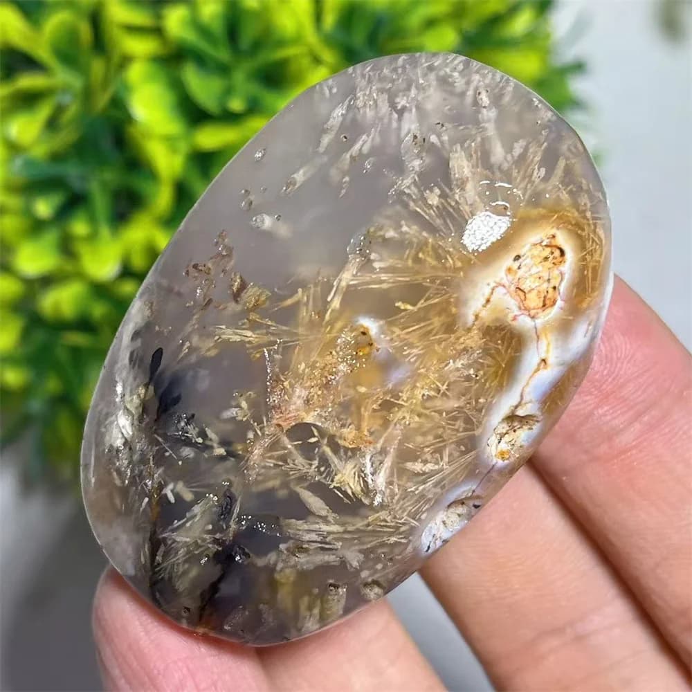 Crystal Natural Agate Stone Quartz Gift Healing Hair Palm Reiki Massage Feng Shui Reiki Massage Stone Home Decoration