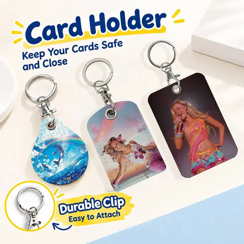 FOR Zara Larsson Midnight Sun Keychain Card Holder Leather Keeps ID Cash Keys Cards Ready for Work School Travel Daily Errands
