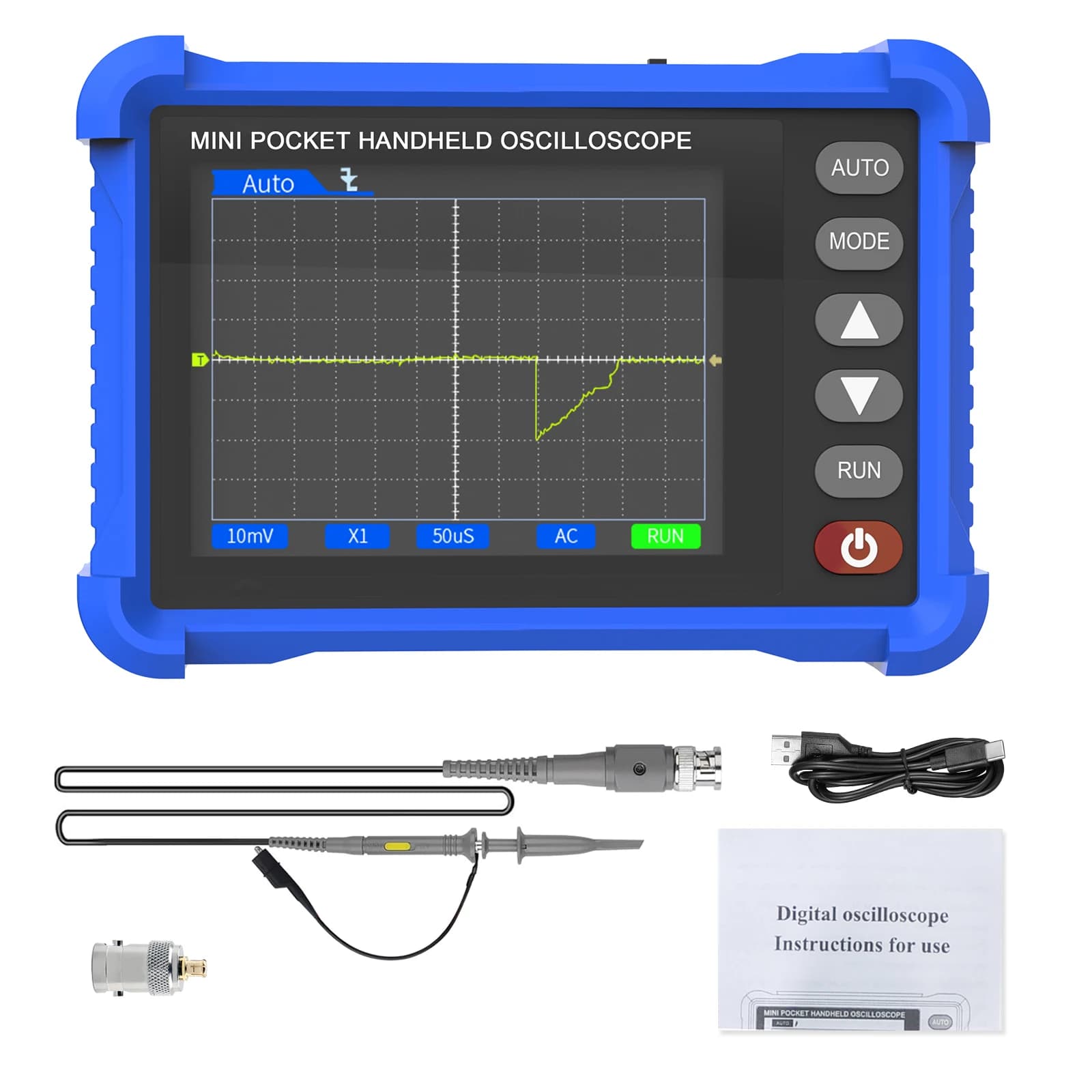 HoldPeak HP-250K Mini Digital Portable Oscilloscope 250kHz Bandwidth 2.5MS/s Sampling Rate Electronics Practicality Repair Tools